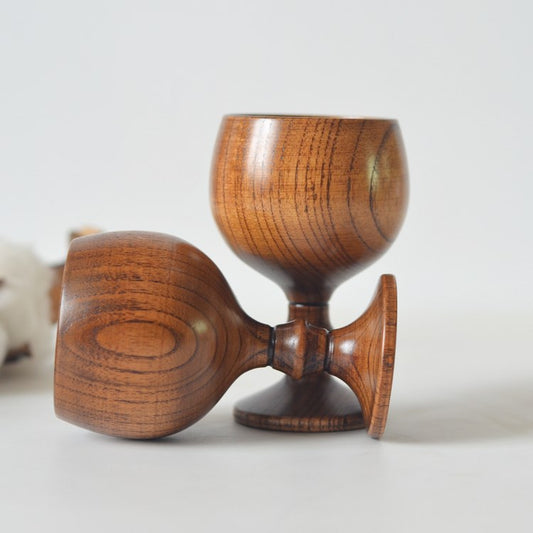 Natural Wood Wine Glass