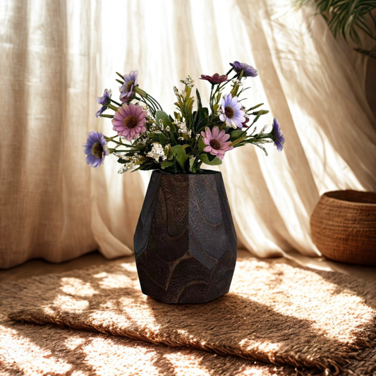 Wood Vase Octagonal