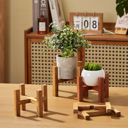 Aesthetic Solid Wood Flower Stand
