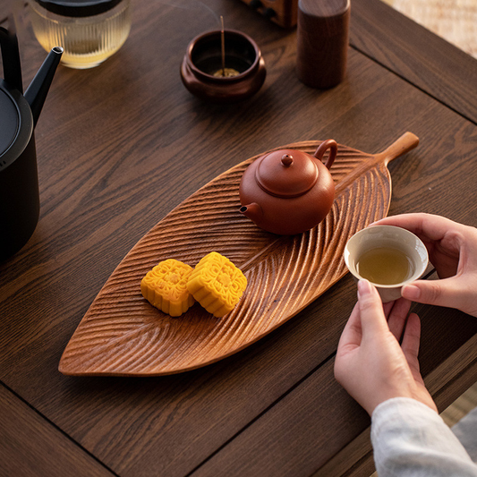 South American Walnut Wood Leaf Tray