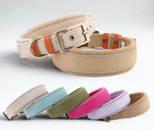 Hemp Leather Pet Collar for Large, Medium, and Small Pets