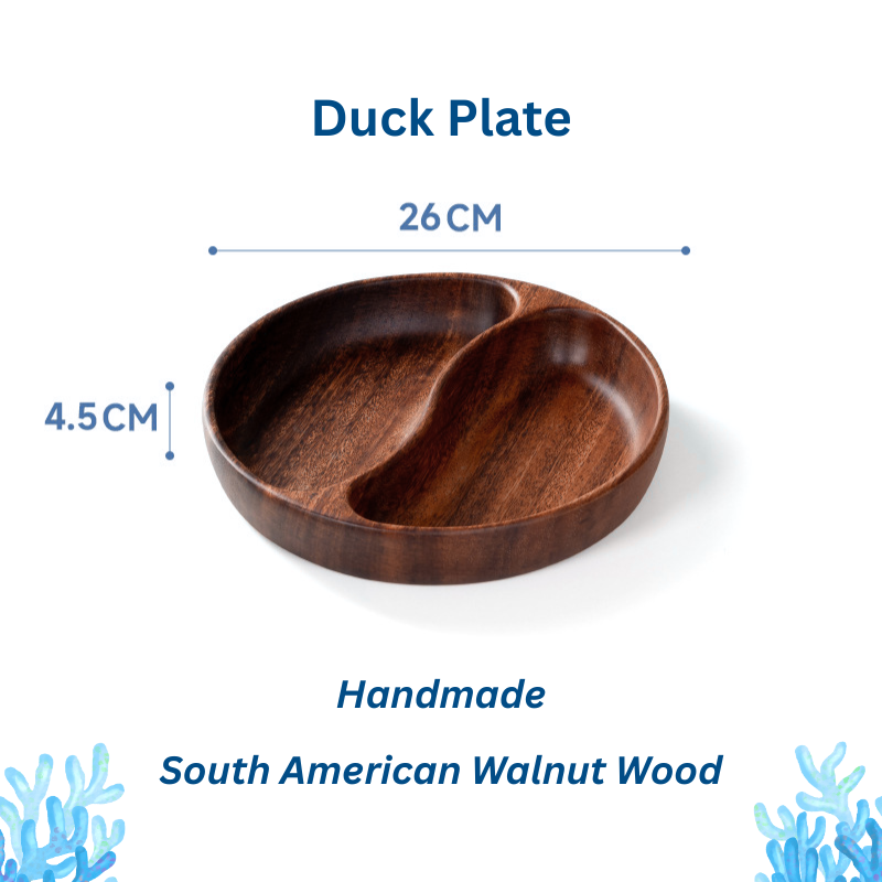 Handmade South American Walnut Wood Fruit Plate