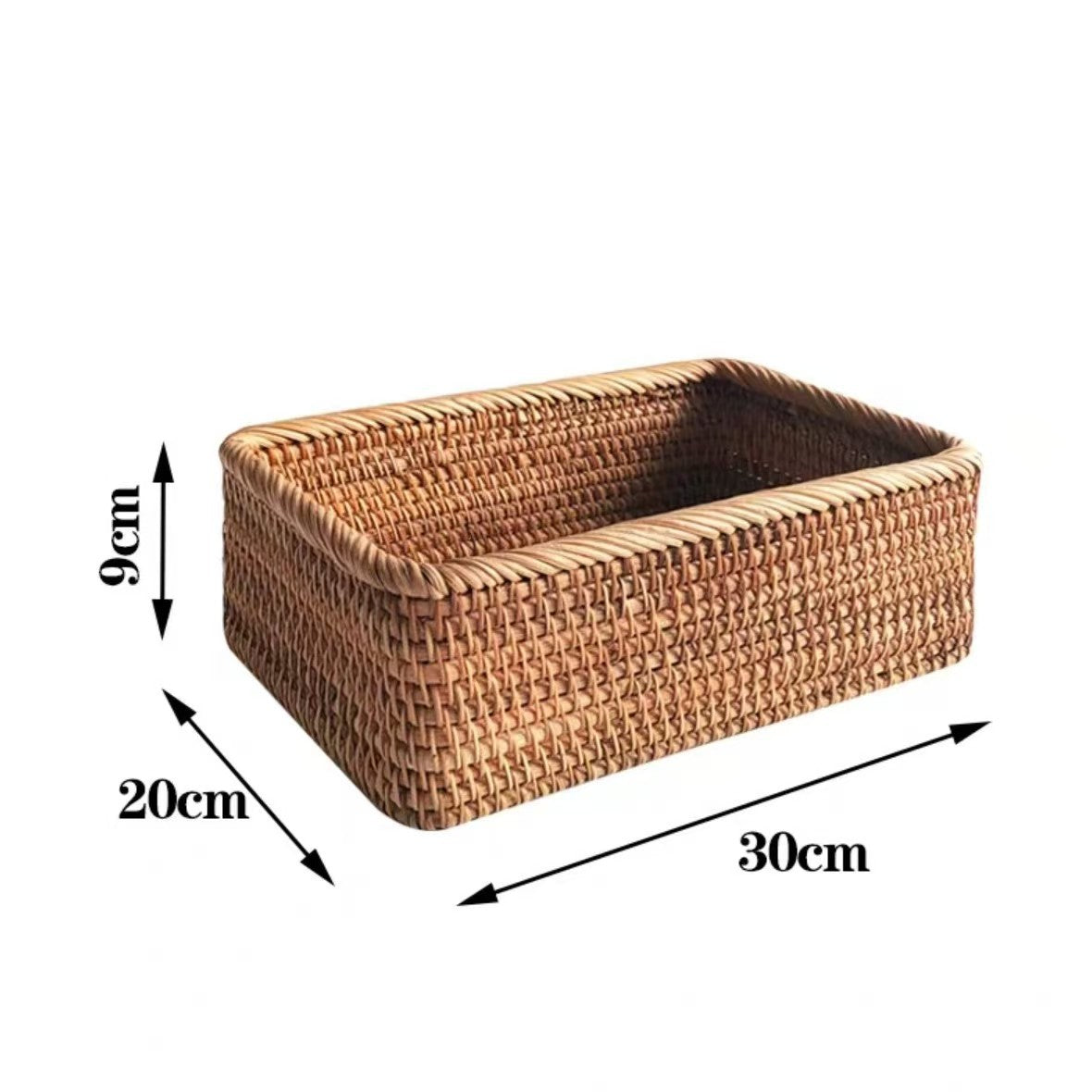 Retro Rattan Storage Basket and Organizer