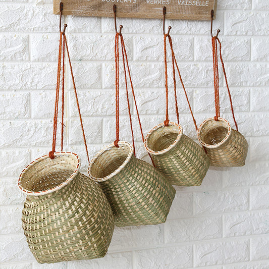 Hand-Woven Bamboo Basket