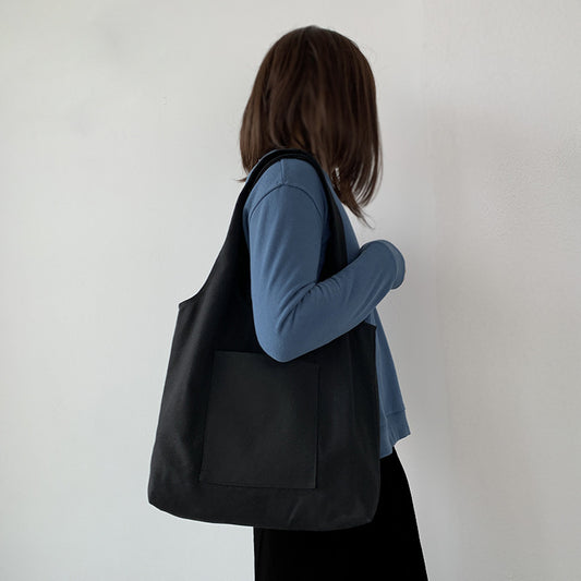 Reusable Canvas Tote Bag with a Pocket