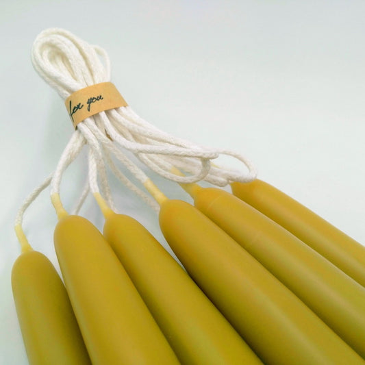Handmade Beeswax Candle / 10 pieces