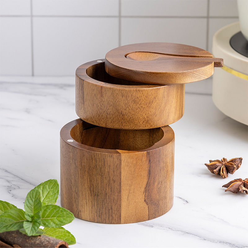 Acacia Wood Seasoning Box