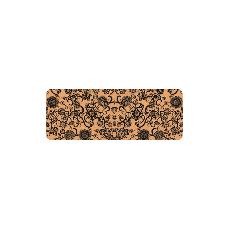 Natural Cork Yoga Mat Flowers