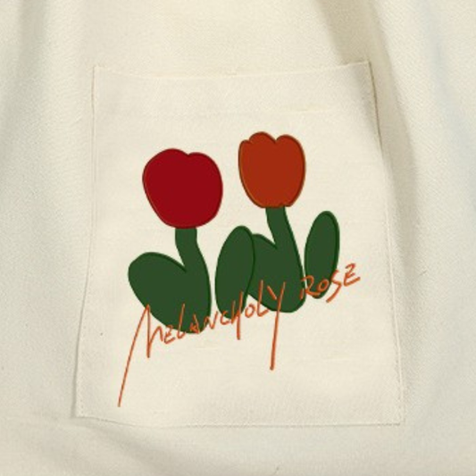 Reusable Canvas Tote Bag Tulips