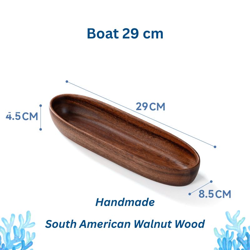 Handmade South American Walnut Wood Fruit Plate