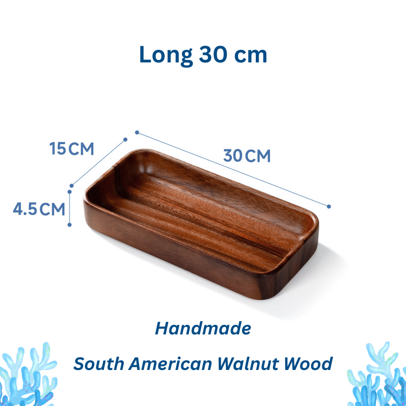 Handmade South American Walnut Wood Fruit Plate
