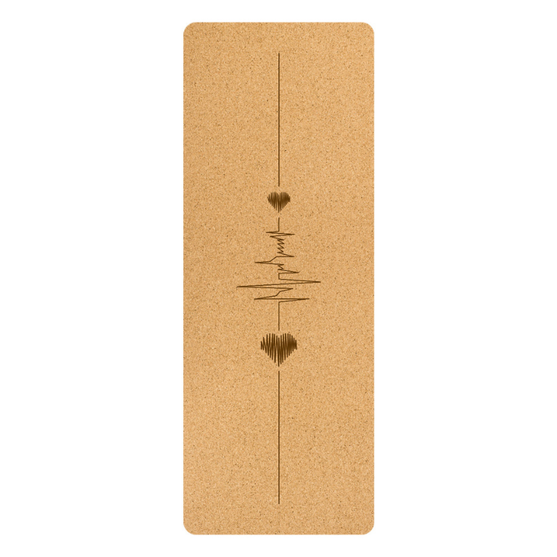 Natural Cork Yoga Mat Heart