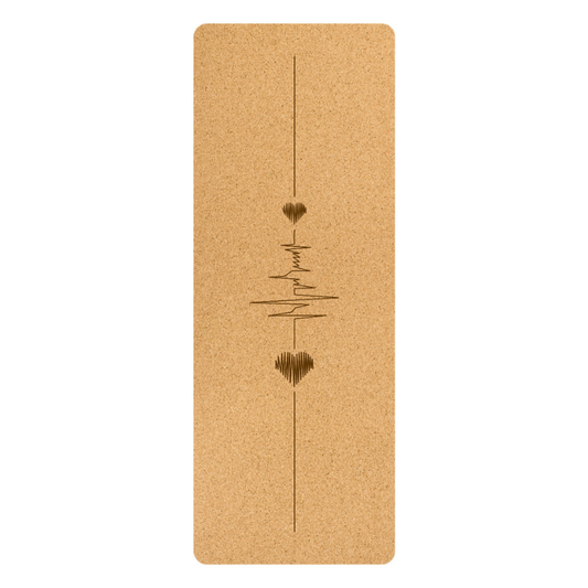 Natural Cork Yoga Mat Heart