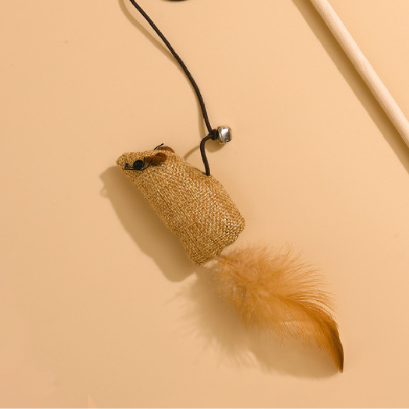 Natural Sisal Cat Toy - Brown Mouse
