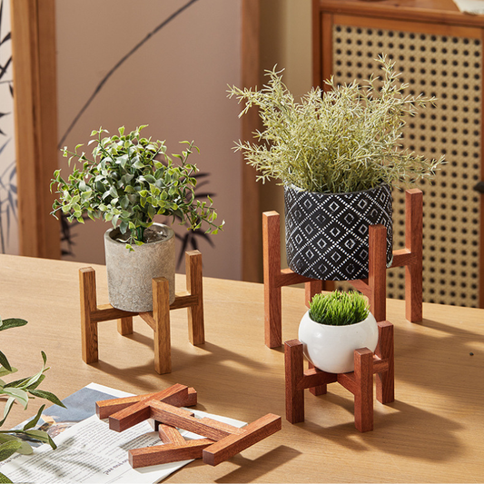 Aesthetic Solid Wood Flower Stand