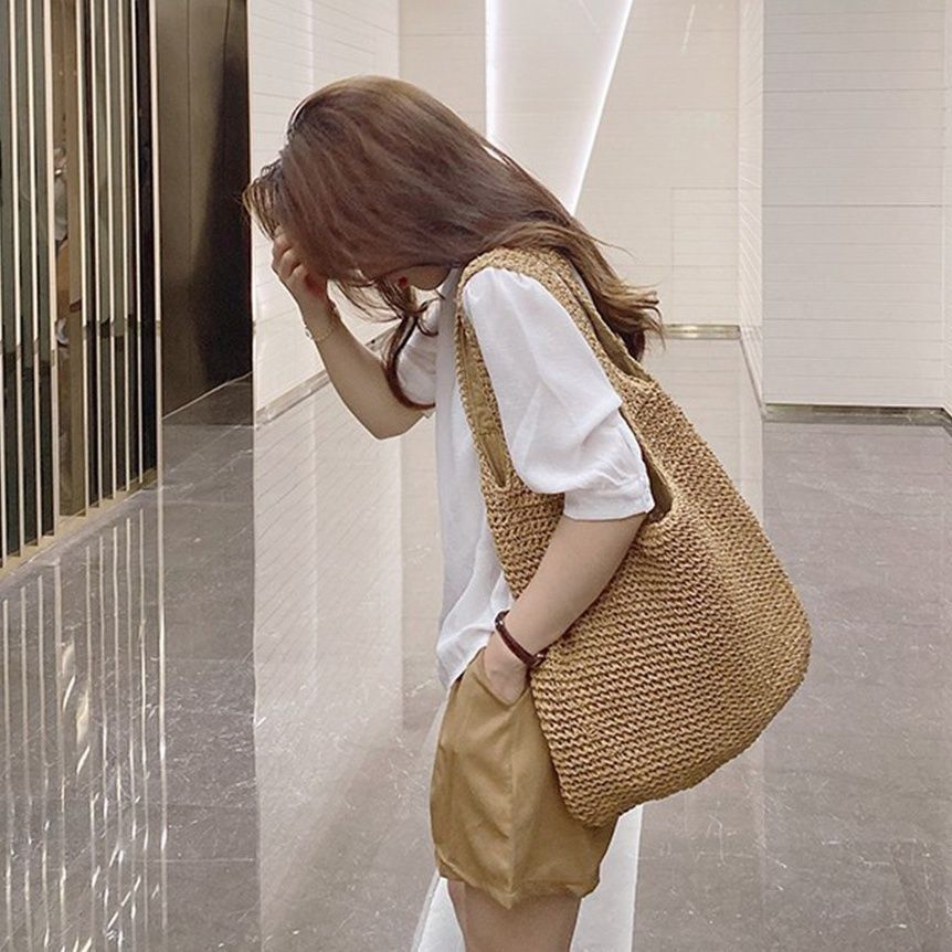 Premium Handwoven Hemp and Straw Bag