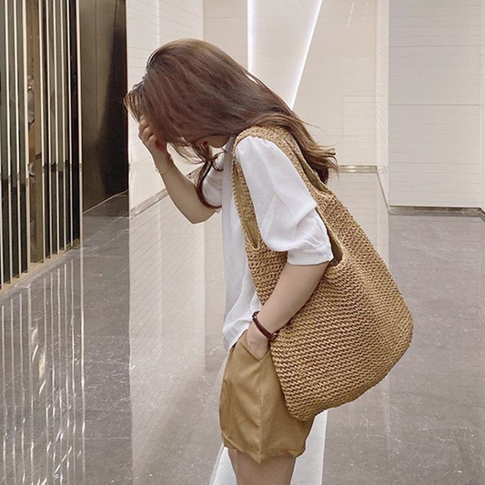 Premium Handwoven Hemp and Straw Bag