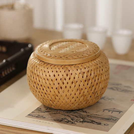 Handmade Bamboo Woven Storage Box