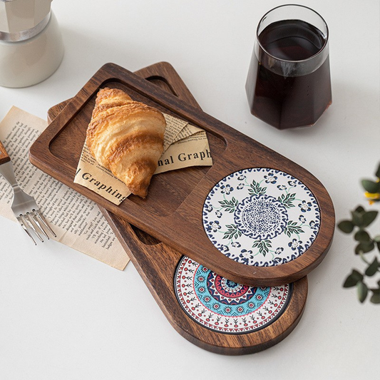 Walnut Wood Breakfast and Coffee Tray