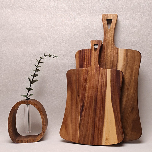Acacia Wood Cutting Board with a Handle