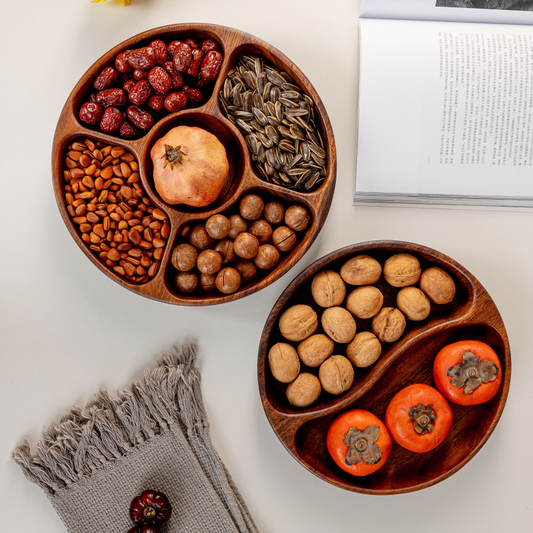Handmade South American Walnut Wood Fruit Plate