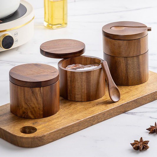 Acacia Wood Seasoning Box
