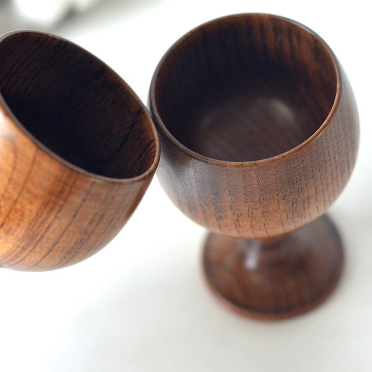Natural Wood Wine Glass