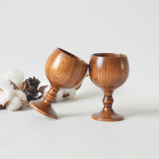 Natural Wood Wine Glass