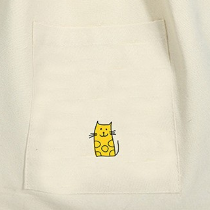 Reusable Canvas Tote Bag Cute Cat