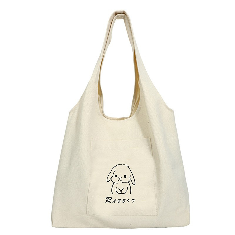 Reusable Canvas Tote Bag Rabbit