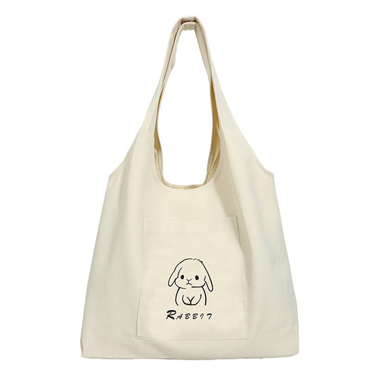 Reusable Canvas Tote Bag Rabbit