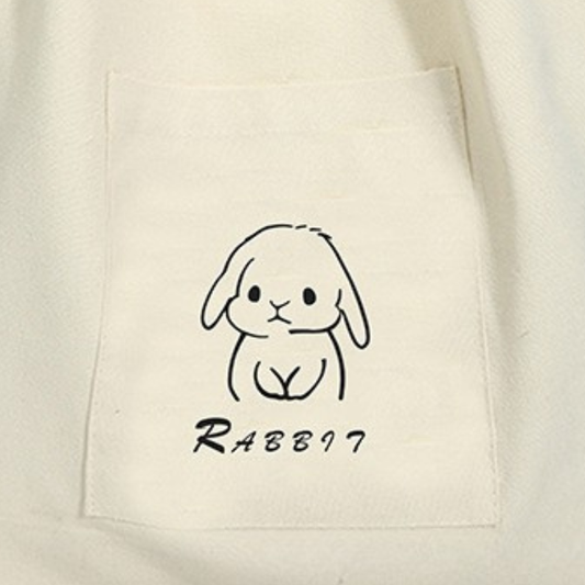 Reusable Canvas Tote Bag Rabbit