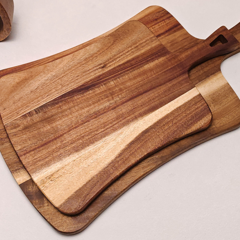 Acacia Wood Cutting Board with a Handle