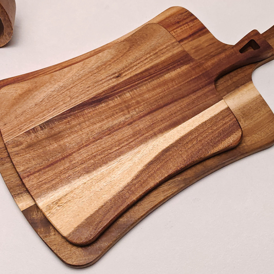 Acacia Wood Cutting Board with a Handle