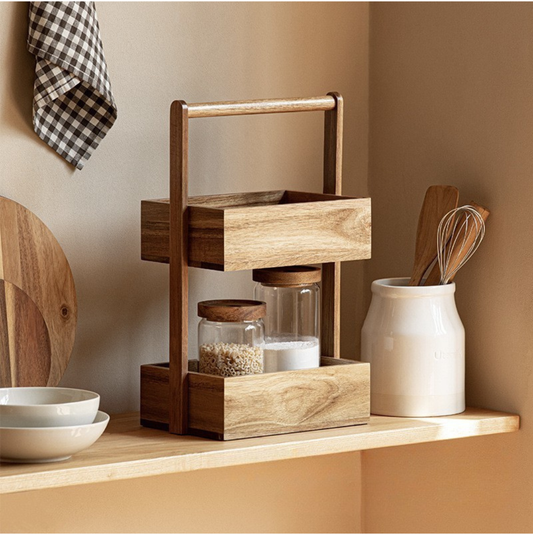 Wood Multi-Layer Storage and Organization Rack