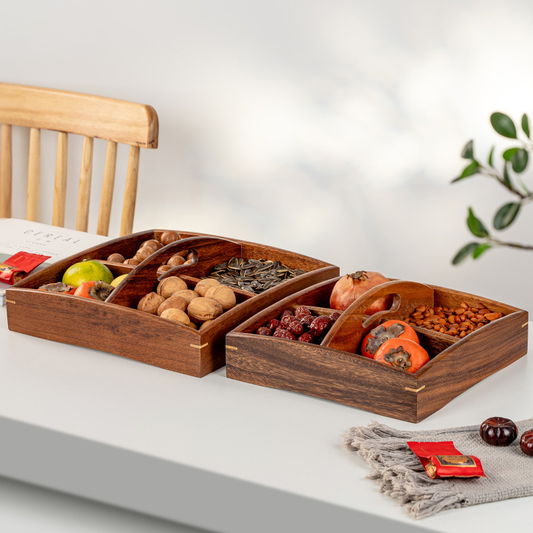 Handmade South American Walnut Wood Fruit Plate