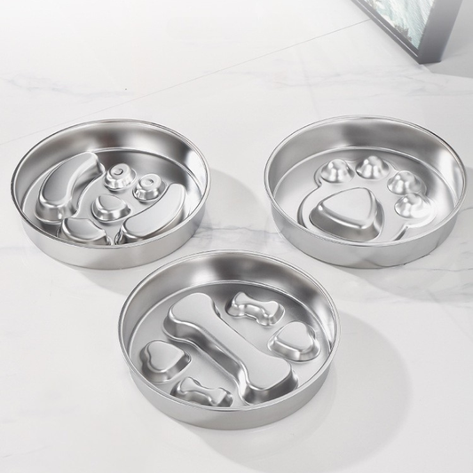 Stainless Steel Slow Pet Bowl / Feeder
