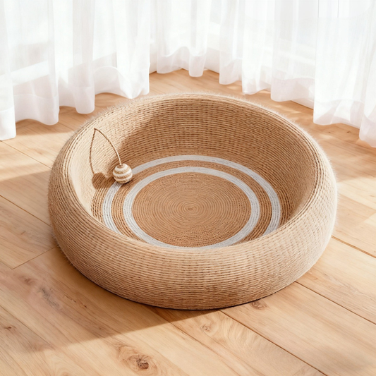 Comfortable Sisal Bed with a Toy