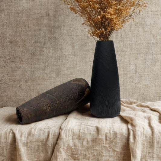 Wood Vase Smooth Oval