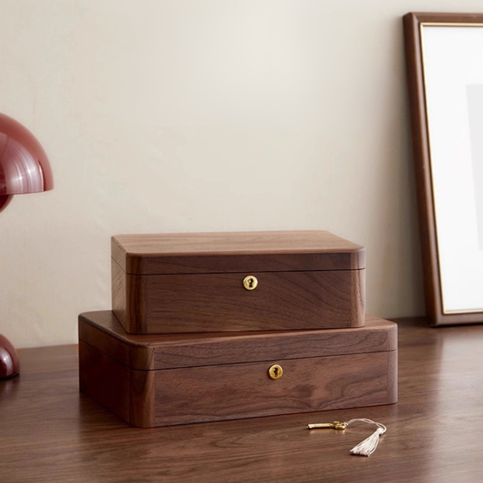 Solid Walnut Wood Keepsake Box