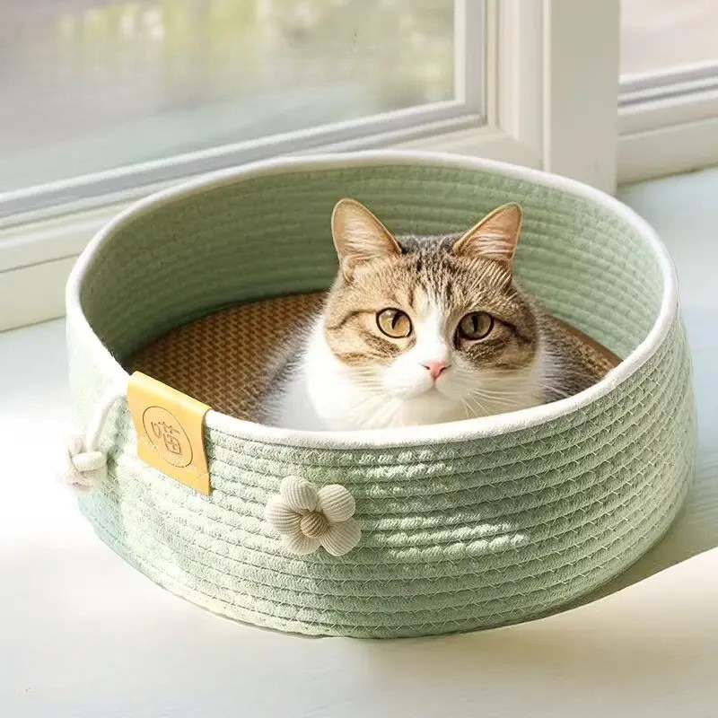Cotton and Linen Pet Bed Flower