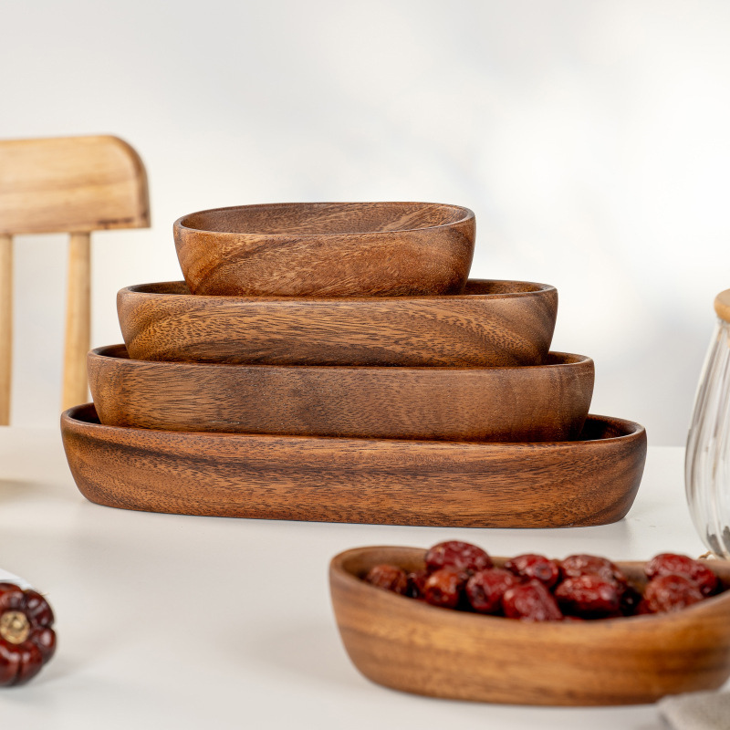 Handmade South American Walnut Wood Fruit Plate