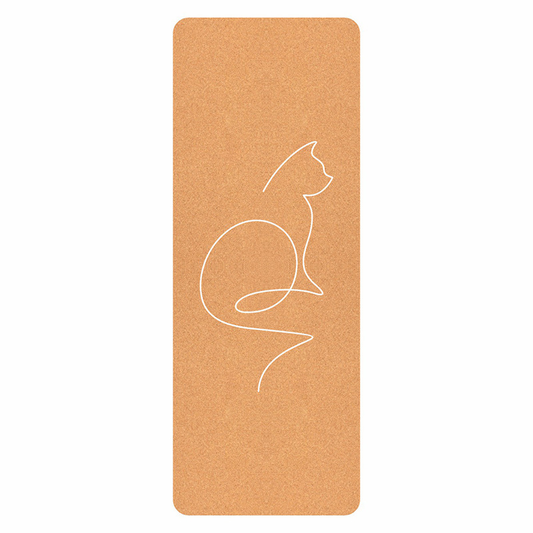 Natural Cork Yoga Mat Cat