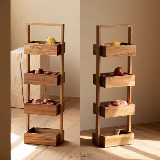 Wood Multi-Layer Storage and Organization Rack