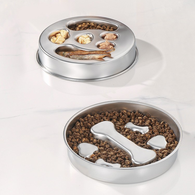 Stainless Steel Slow Pet Bowl / Feeder