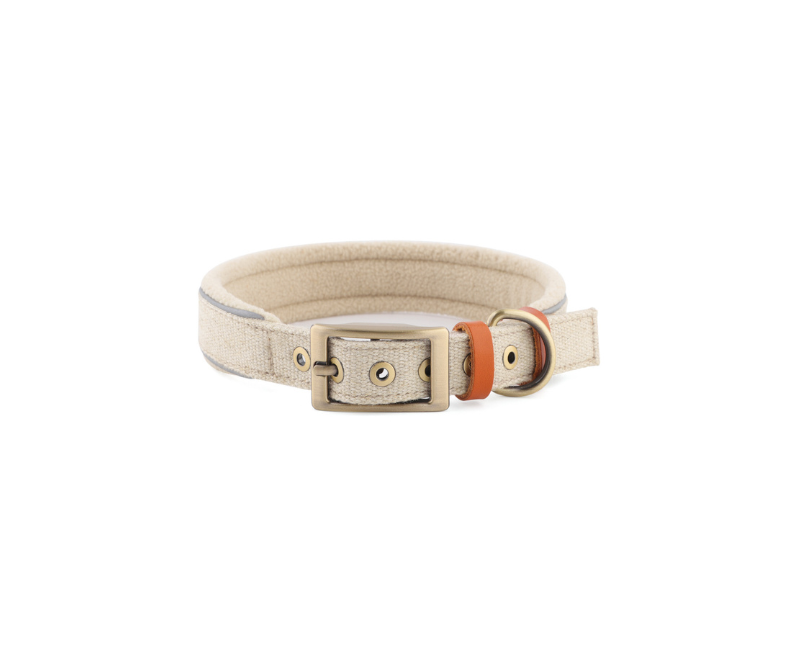 Hemp Leather Pet Collar for Large, Medium, and Small Pets