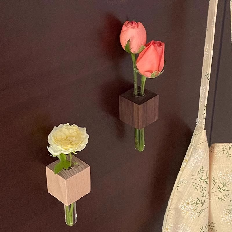 Handmade Wood Decorative Flower Vase