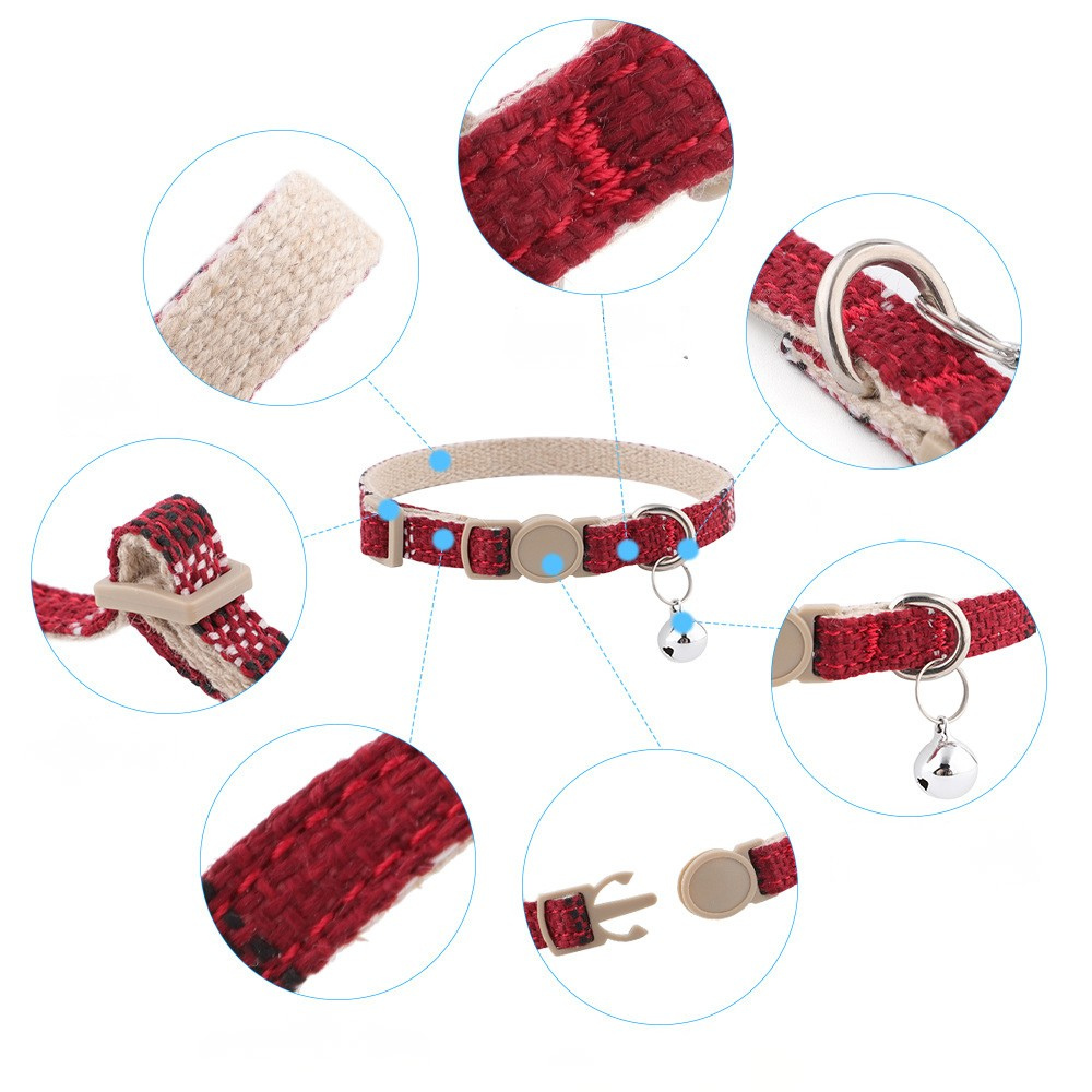 Eco Friendly Cotton and Linen Pet Collar