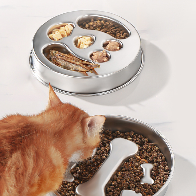 Stainless Steel Slow Pet Bowl / Feeder