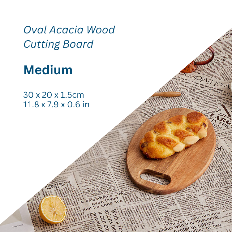 Oval Acacia Wood Cutting Board